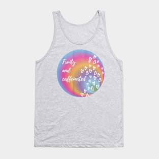 Fruity and caffeinated rainbow circle Tank Top